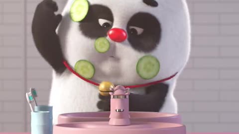 Daily skin care, full of energy #Panda FunnyAnime