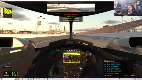 iRacing B Fixed IndyCar Series Oval from Gateway 8/3/24. The Fun Flat Track.