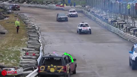 Funny_Demolition Derby Hardest Hits Racing Angmering Raceway..