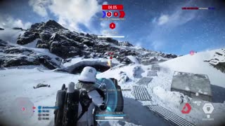 SWBF2: Instant Action Mission (Attack) Galactic Empire Hoth Gameplay