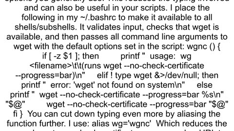 Bash script execute wget with a variable inside it