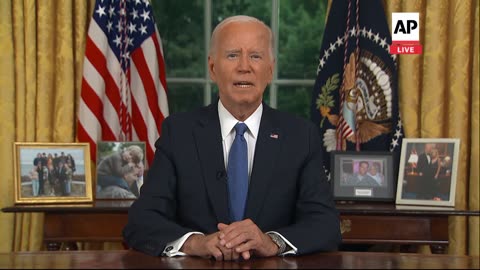 Biden gives Oval Office speech after dropping out of 2024 election