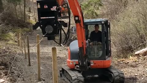 Wood Posts - Excavator