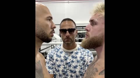 Andrew Tate INTENSE Face Off With Jake Paul