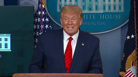 Trump speaks to press after meeting with Barr, Chad Wolf