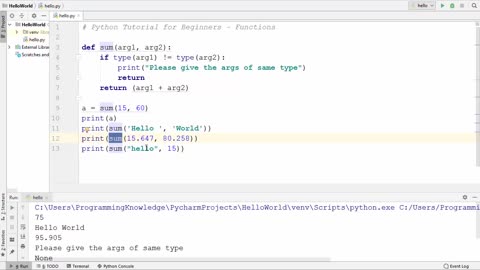 Python Tutorial for Beginners 21 - Python Functions