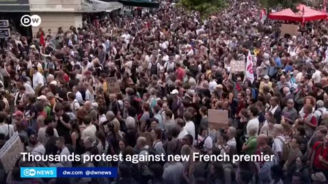 Tens of thousands rally after French President Macron picks a center-right Prime Minister | DW News