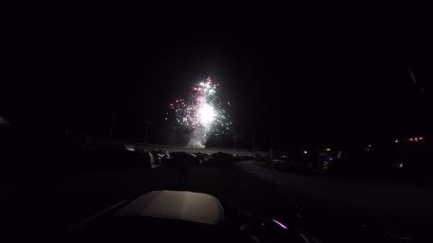 A firework festival at Atlanta Motor Speedway.