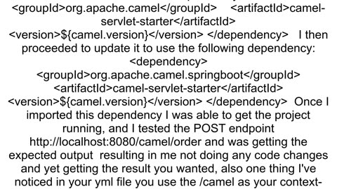 Camel SpringBoot POST returning Object NOT JSON