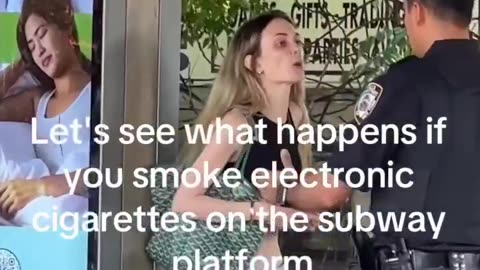 NYPD Arrest Girl For Smoking Vape On Train Platform