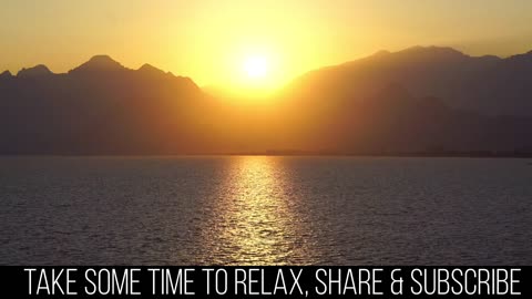 Relaxing Fire log Burning - Water waves - Sunsets - Relaxing Footage