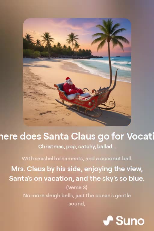 Holiday Vocation Where does Santa Claus go for Vocation