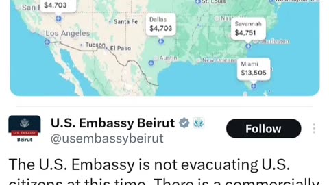 US government told Americans to evacuate immediately but will not pay for flights