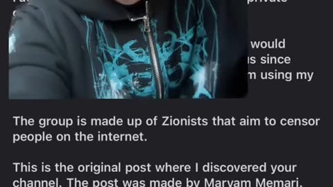 this zionist organization is trying to censor me