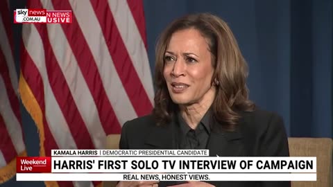 Kamala Harris sits down for her first solo TV interview of the election campaign