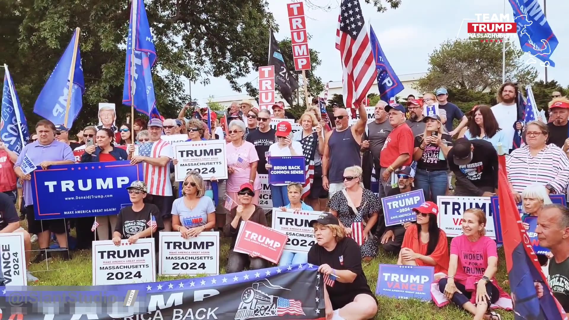 Massachusetts Trump 2024 Campaign Team standout in Dartmouth hosted by