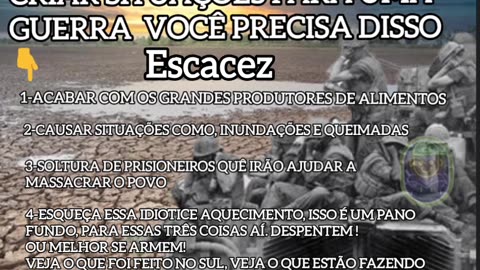 Para matar bilhões de pessoas vc precisa criar uma guerra más além criar escassez no mundo, grandes produtores, inundações e incêndios irão resolver esses problemas para a "NOW"