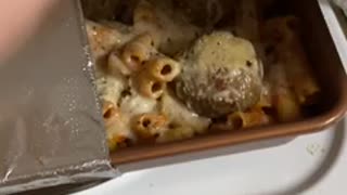 Italian baked ziti with meatballs