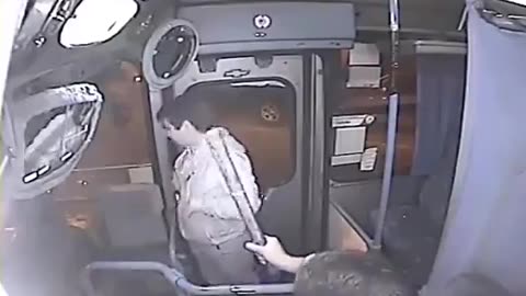 Guy attempts to steal a woman's purse on the bus and fails miserably