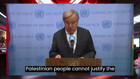 UN Secretary-General António Guterres addresses the Media at the United Nations