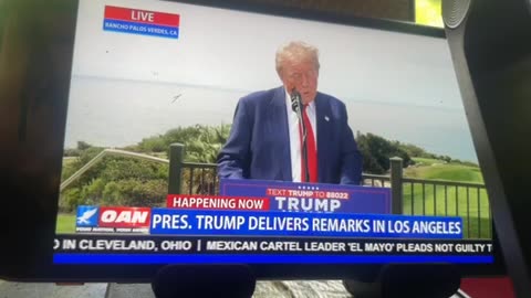 OAN president Trump press conference in Los Angeles Friday 02:07 pm