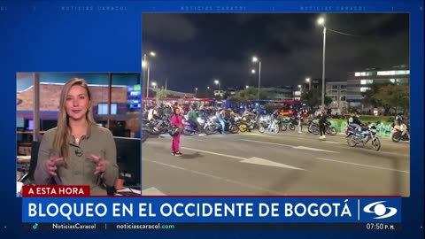 Caos vial en occidente de Bogotá por manifestación de motociclistas