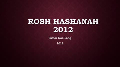 Rosh Hashana (2012)