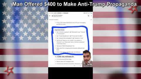 Man Offered $400 to Post Anti-Trump Propaganda