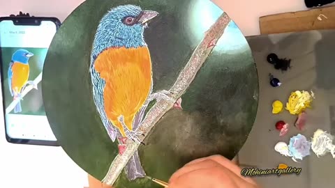 Realistic bird painting