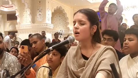 Temple kirtan at Iskcon Rohini, Delhi, India September 2024