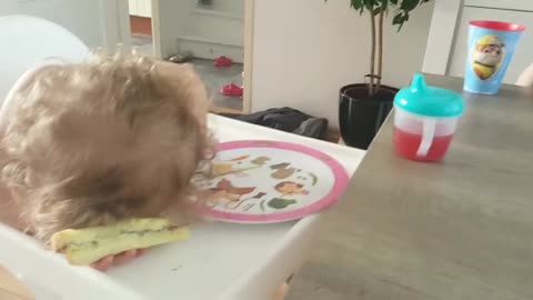 Toddler falling asleep while eating