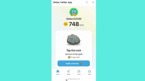 new mining mini app telegram bot midas yielder