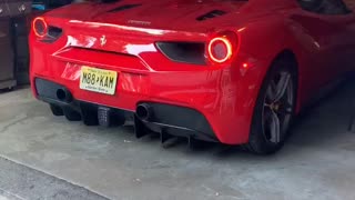 Ferrari 488 Spider cold startup