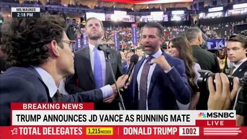 "Get out of here" - "Clowns" - Trump Jr. torches MSNBC reporter