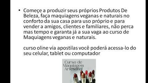 CURSO MAQUIAGENS NATURAIS