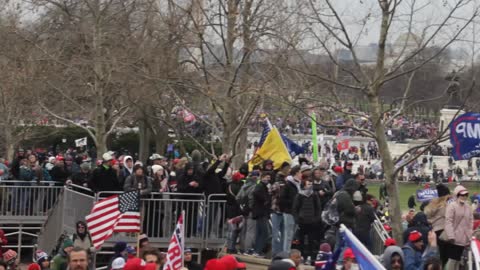 Live Raw video capitol building steps by the monkey bars looking at tower