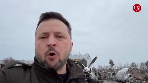 Zelensky addressed people from Gostomel airport, which fired by Russians - "I am proud of you"