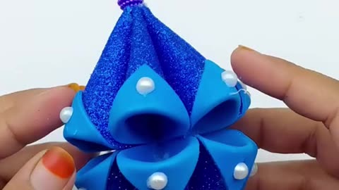 Handmade Christmas ornaments making for home decoration