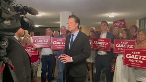 Congressman Matt Gaetz’s first reaction to his landslide primary win: This is a fighting district,