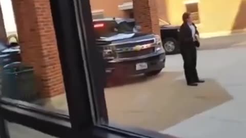 An ER Patient at the hospital in Butler, Pa captured the moment President Trump arrived to hospital.