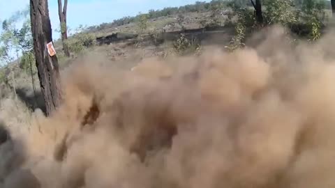 Dirt Bike Burnout Fail, lost his mate in the dust