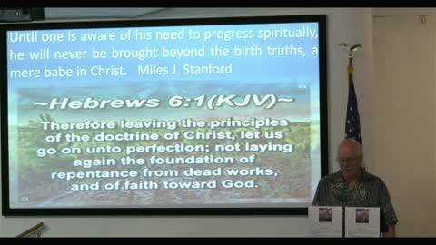 Principles of Spiritual Growth part 10 by Pastor Clif of Sonrise Baptist in Englewood, Fl