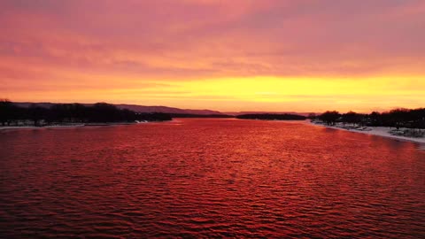 Sunset over the Danvers River, Beverly MA' by dscotth