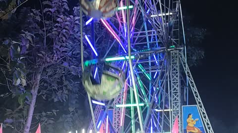 A beautiful merry-go-round in Indian village fair