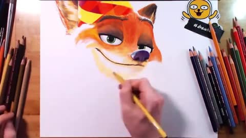 Draw The Fox's Ears And Nose