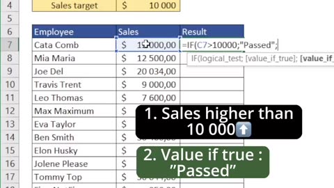 How to use If function runs a logical test and returns one for TRUE result, and 2nd for a FALSE