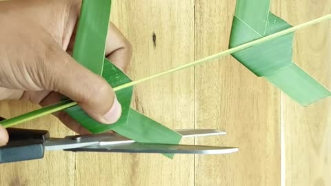 Very unique crafts and fun time with coconut leaves #craft #shorts #reels #coconut