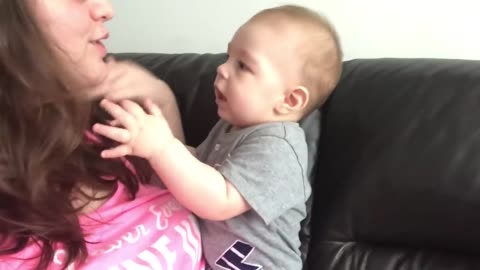 Baby Gets Emotional When Mom Sings Opera!