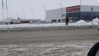 Wild Bear Runs Through Streets in Russia