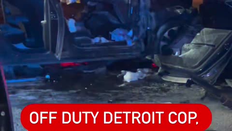 An off-duty Detroit cop and two civilians were rushed to the hospital